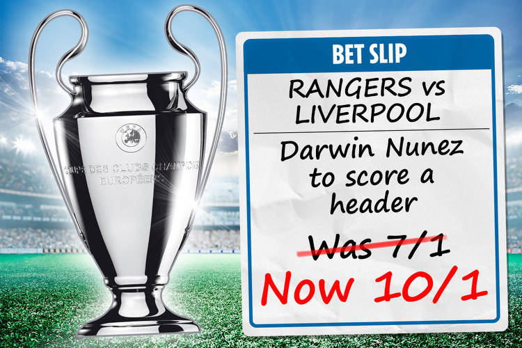 Rangers vs Liverpool: Darwin Nunez to score a header in Champions League clash at boosted 10/1 with Sky Bet