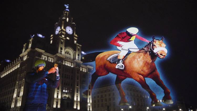 Red Rum is back in town as a galloping hologram fifty years after his first Aintree win