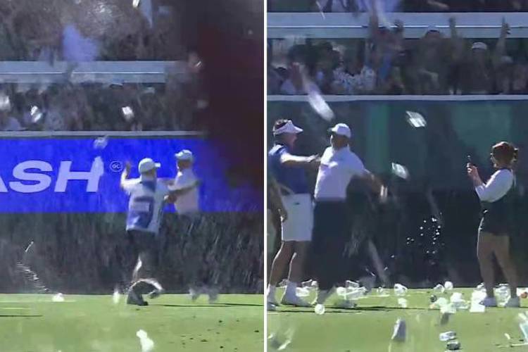 Rowdy fans throw beer at golfers to celebrate Chase Koepka’s hole-in-one in crazy scenes at LIV Golf event in Adelaide