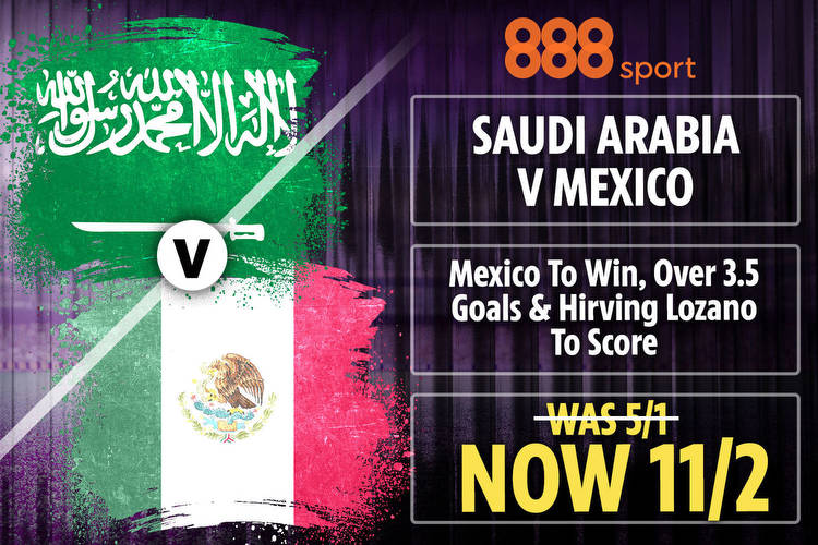 Saudi Arabia v Mexico: 11/2 boosted Bet Builder on tonight's big game with 888Sport