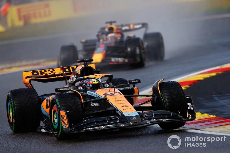 McLaren's pitstop speed allowed Piastri to take the lead in the Saturday sprint ahead of Verstappen