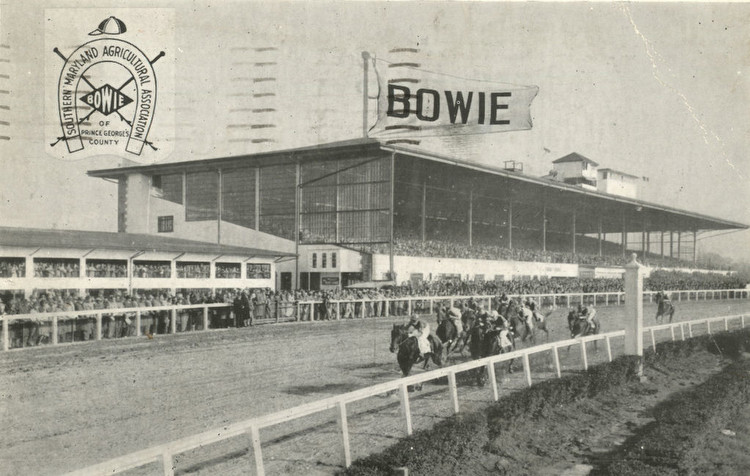 Bowie racetrack in the 1950s. Despite staging some of Maryland’s biggest races, the track was dogged by fires and scandals