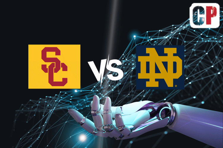 USC Trojans at Notre Dame Fighting Irish AI NCAA Prediction 101423