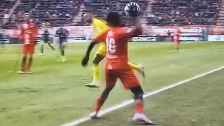 Watch Feyenoord keeper prevent goal with dirty trick before he's booked and has ball launched off him by fuming rival