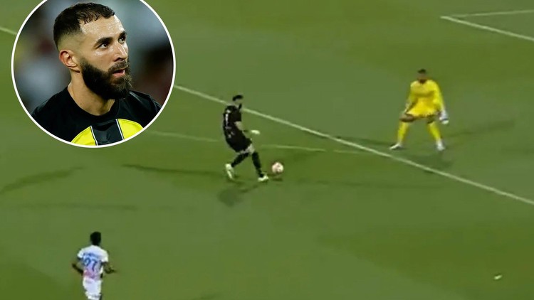 Watch Karim Benzema take hilarious tumble when through on goal before helping Al-Ittihad to narrow win