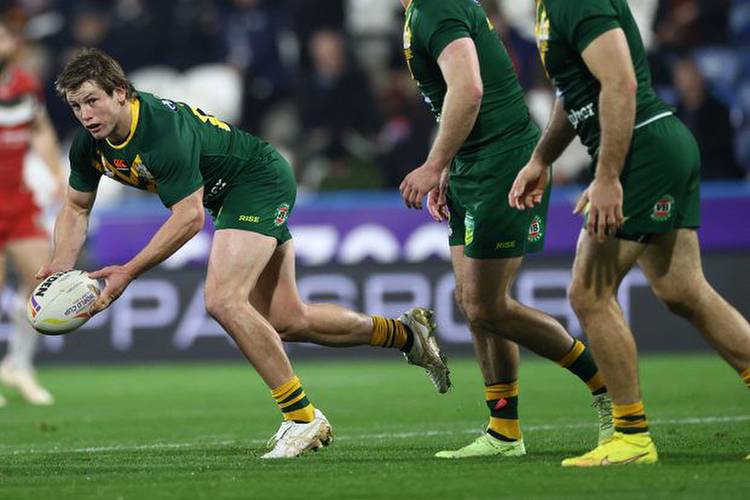 What TV channel is Australia v New Zealand Rugby League World Cup?