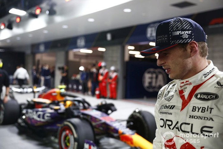 Max Verstappen, Red Bull Racing, 1st position, in Parc Ferme