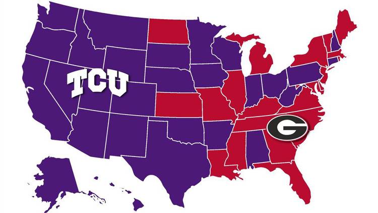 Who each state is rooting for in Georgia-TCU title game
