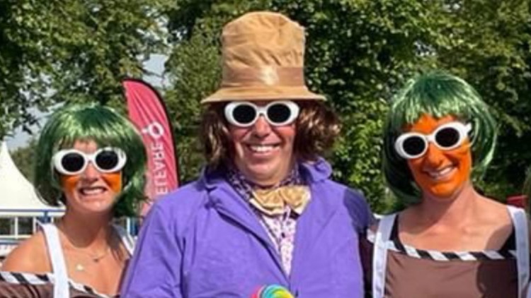 Who's the British horse trainer with £16m winnings and Olympic gold medallist dad looking hilarious as Willy Wonka?