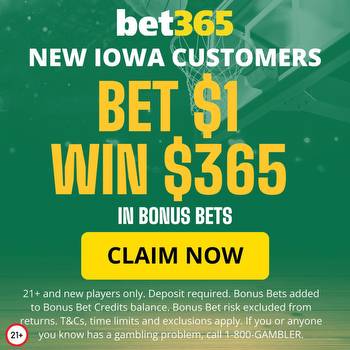 Bet365 Iowa promotion lets new users bet $1 and win $365 guaranteed