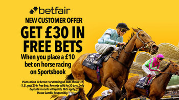 Betfair free bets: Get £30 welcome bonus when you stake £10 on horse racing