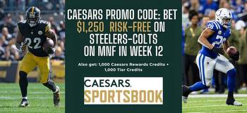 Caesars promo code for MNF: $1,250 in first bet insurance for Steelers vs. Colts