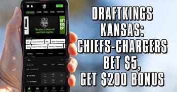 DraftKings Kansas: Chiefs-Chargers TNF Bet $5, Get $200 Bonus