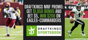 DraftKings promo code: Bet $5, win $200 on MNF, plus get $1,050 bonus