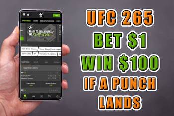 DraftKings Sportsbook UFC 265 Promo: Bet $1, Win $100 if Your Fighter Lands Punch