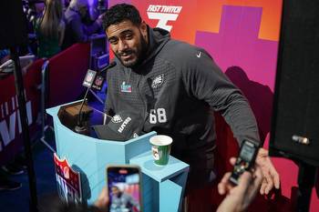 Eagles’ Jordan Mailata focused on Super Bowl, but will his sweet singing voice give him a future in music?