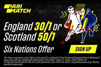 England v Scotland: Get England to win at 30/1 or Scotland to win at 50/1