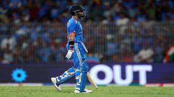 How much did Virat Kohli score today in India vs Sri Lanka World Cup match?