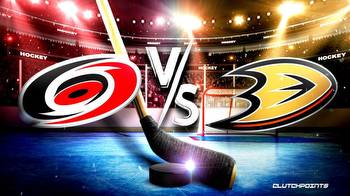 Hurricanes-Ducks prediction, odds, pick, how to watch