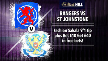 Rangers vs St Johnstone: Fashion Sakala 9/1 tip, preview plus get £40 in free bets with William Hill