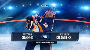 Sabres vs Islanders Prediction, Preview , Odds and Picks Mar 25