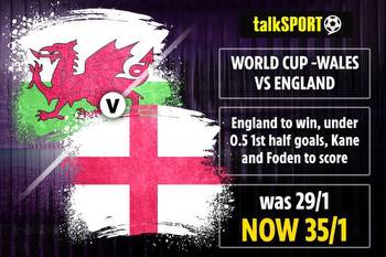 talkSPORT BET boost: England to win, under 0.5 1st half goals, Kane and Foden to score was 29/1 NOW 35/1