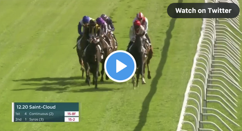 Watch 📺 Top jockey nudges fellow jockey off horse mid race