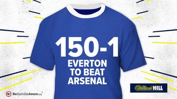 William Hill promo code: 150-1 Everton to beat Arsenal