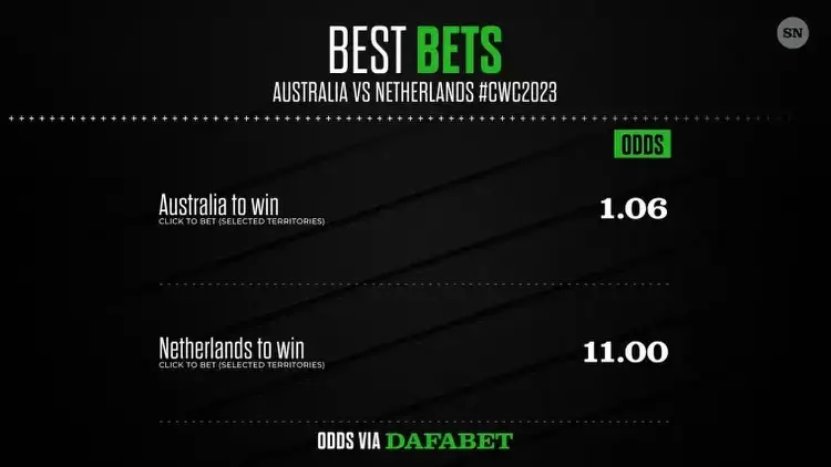 Australia vs Netherlands Cricket World Cup 2023: Expected lineups, head-to-head, toss, predictions and betting odds