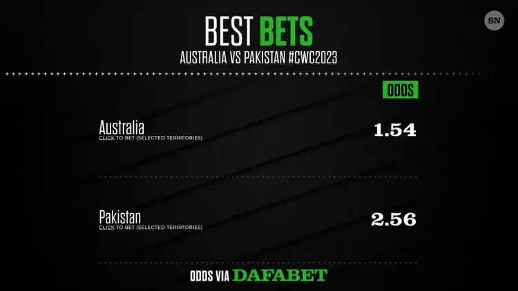Australia vs Pakistan Cricket World Cup 2023: Expected lineups, head-to-head, toss, predictions and betting odds