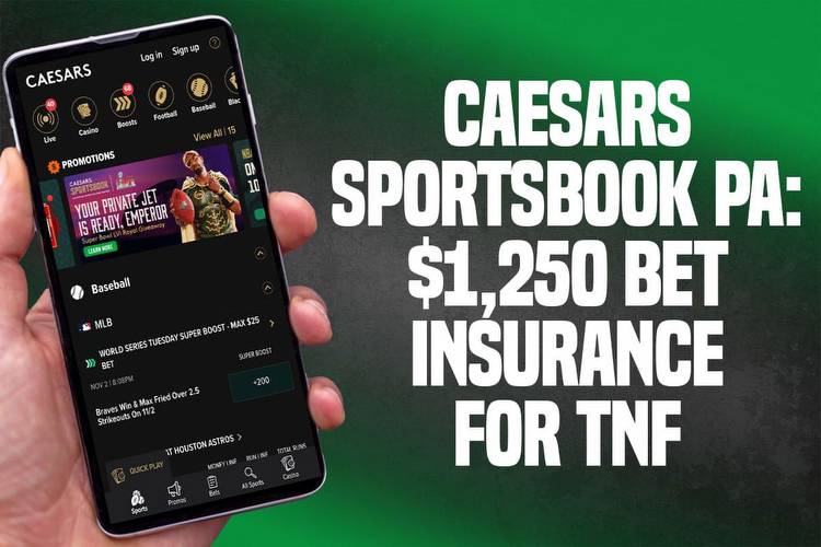 Caesars Sportsbook PA: $1,250 Bet Insurance for Charger-Chiefs